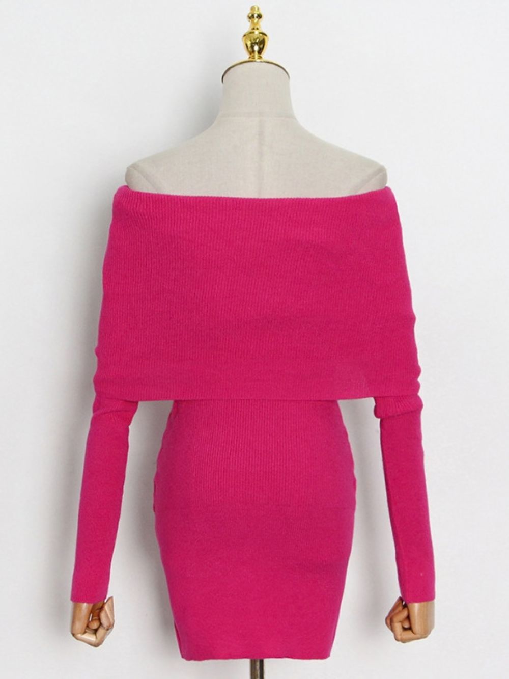 Mirai Pink Knit Long Sleeve Mini Dress - OWNCI Mirai Pink Knit Long Sleeve Mini Dress - OWNCI
