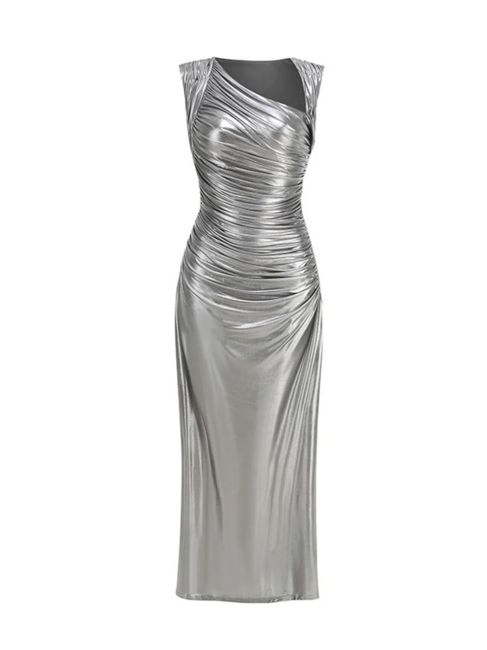 Belsune Sleeveless Ruched Maxi Dress - OWNCI Belsune Sleeveless Ruched Maxi Dress - OWNCI