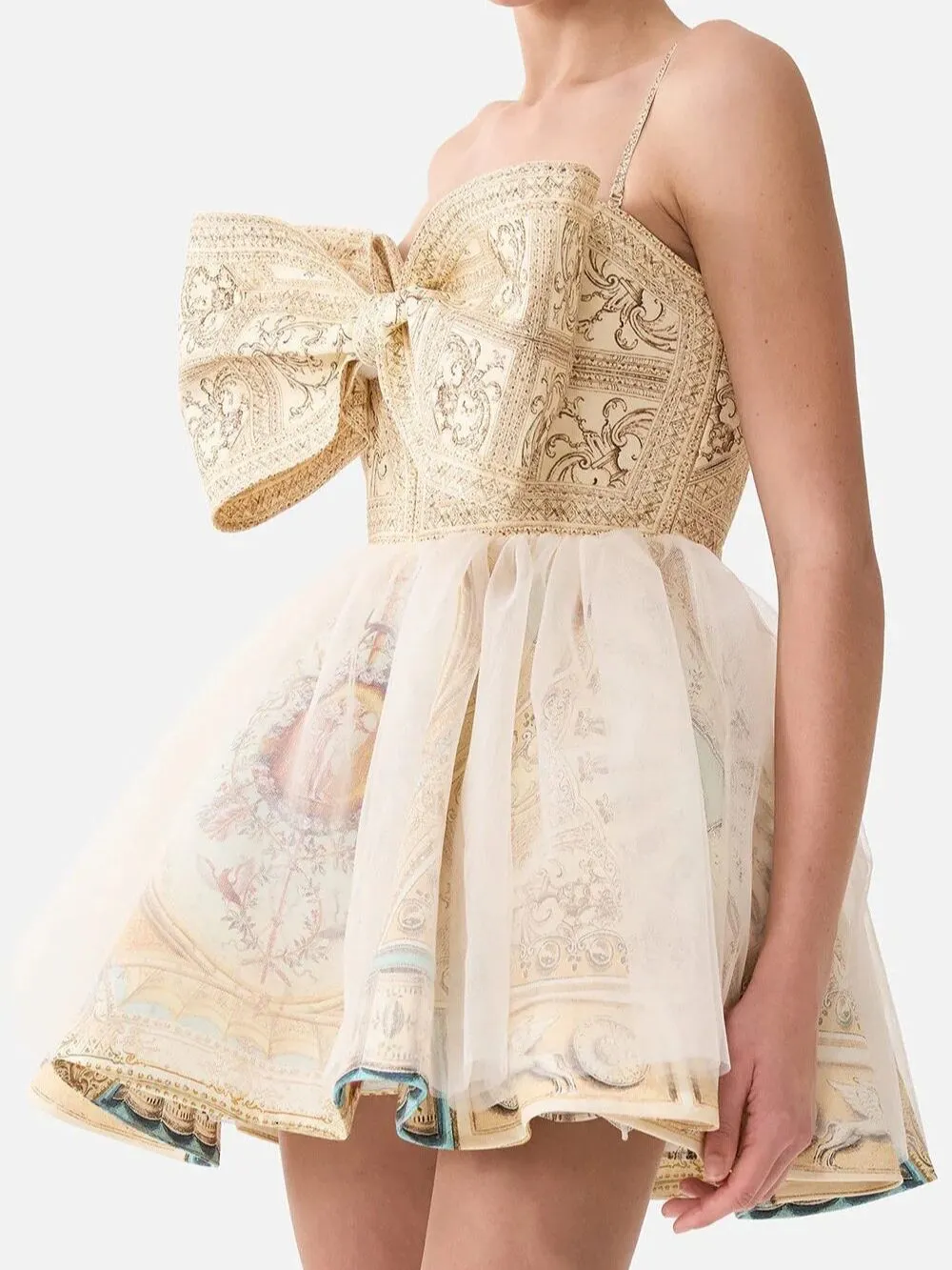 Michela Bow-Front Mini Dress - OWNCI