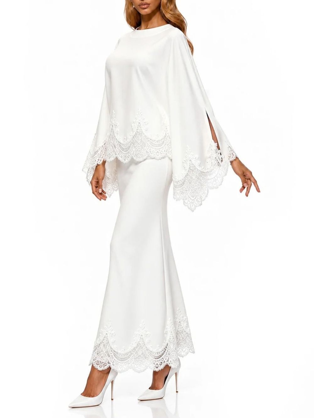 Turelia Lace Satin Skirt Set - OWNCI Turelia Lace Satin Skirt Set - OWNCI