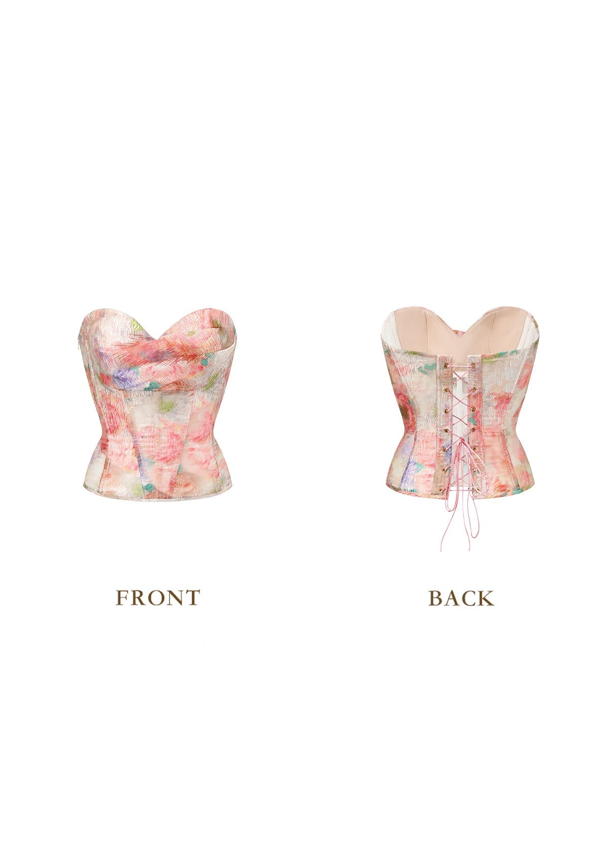 Florence Floral Mirror Corset Skirt Set - OWNCI