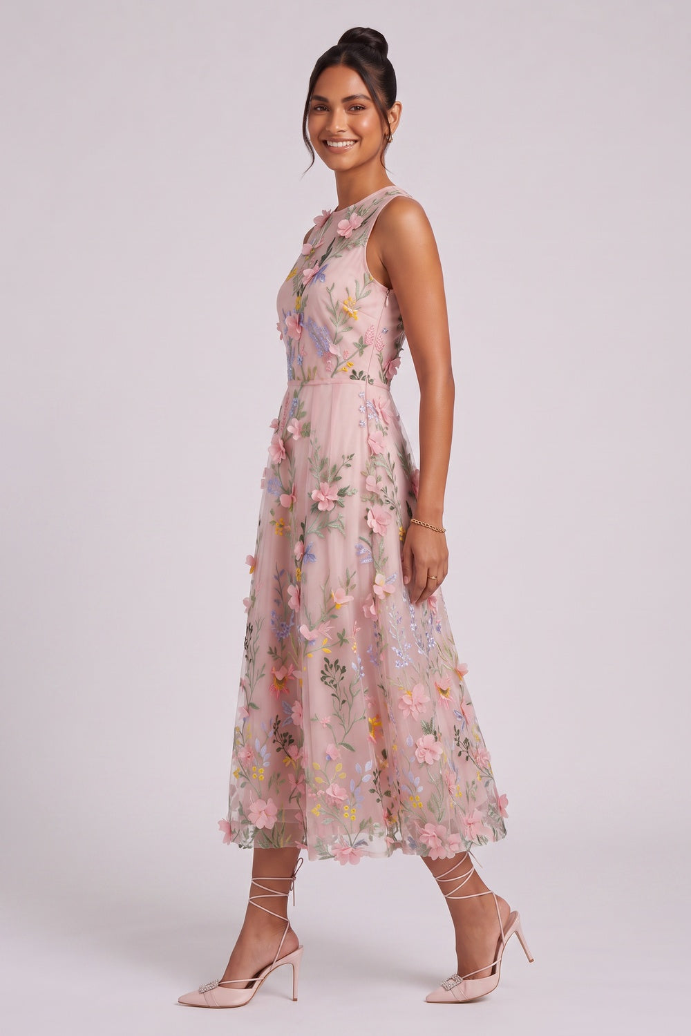 Pale Pink Tulle A-Line Dress - OWNCI Pale Pink Tulle A-Line Dress - OWNCI