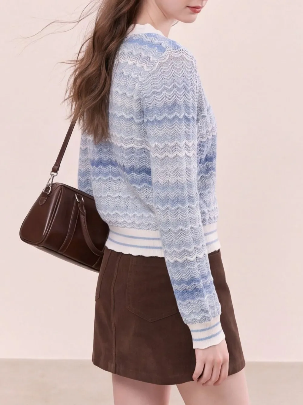 Minnie Blue Stripe Cardigan - OWNCI
