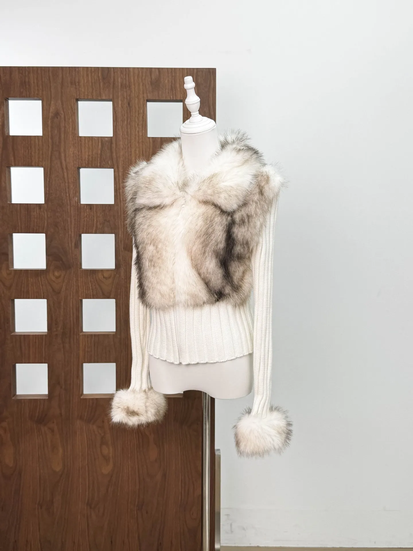 Geraldine Faux Fur Knit Coat - OWNCI Geraldine Faux Fur Knit Coat - OWNCI