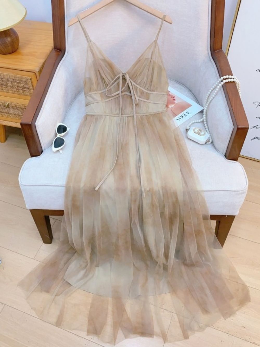 Mirel Spaghetti Mesh Maxi Dress - OWNCI Mirel Spaghetti Mesh Maxi Dress - OWNCI