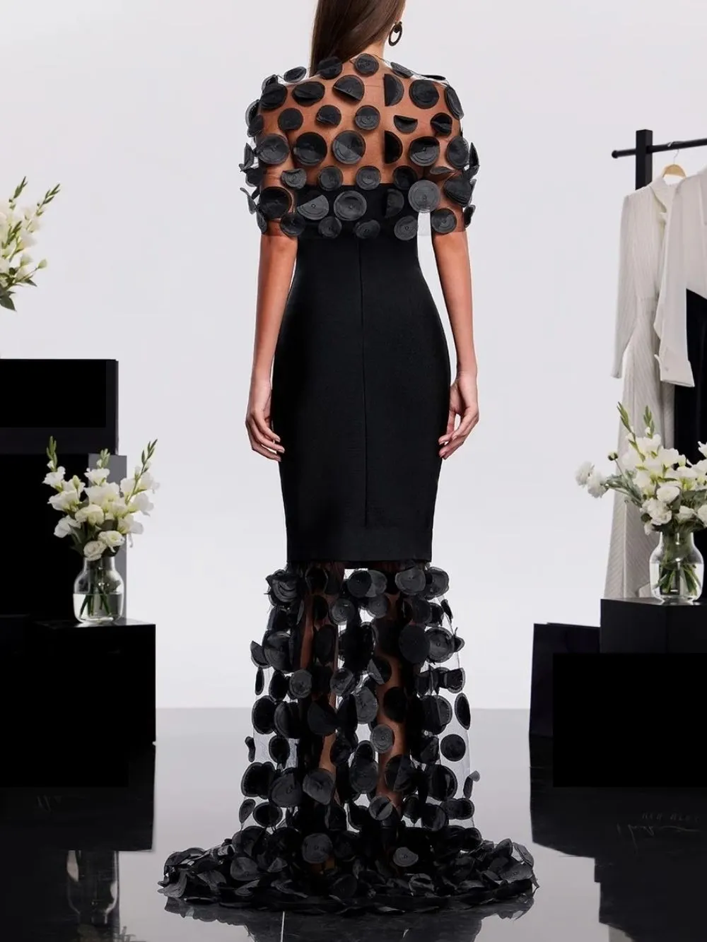 Weskor Flower Bandage Mermaid Maxi Dress - OWNCI