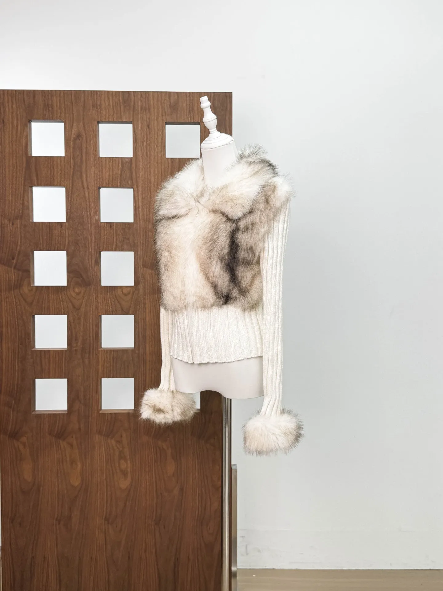 Geraldine Faux Fur Knit Coat - OWNCI Geraldine Faux Fur Knit Coat - OWNCI