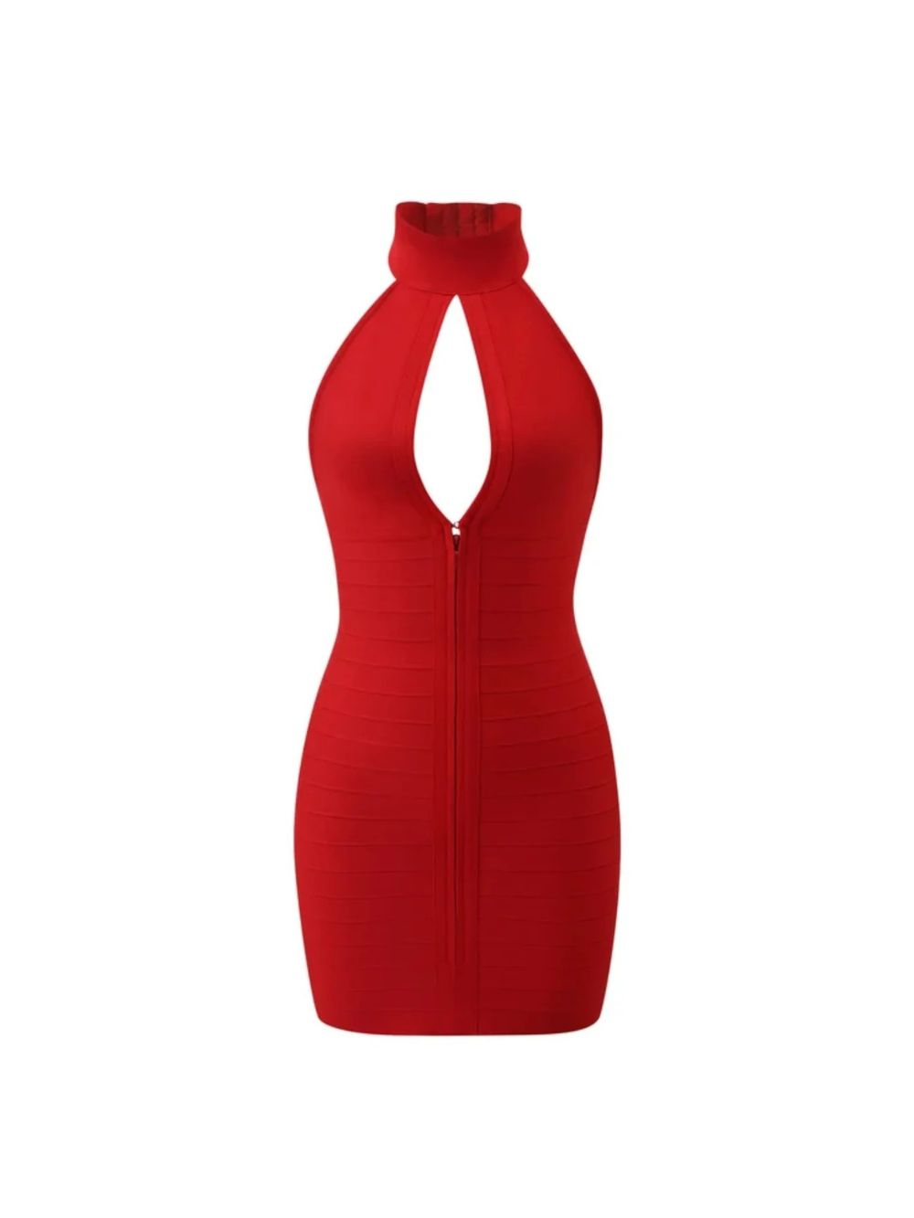 Farenzi Cutout Bandage Mini Dress In Red - OWNCI