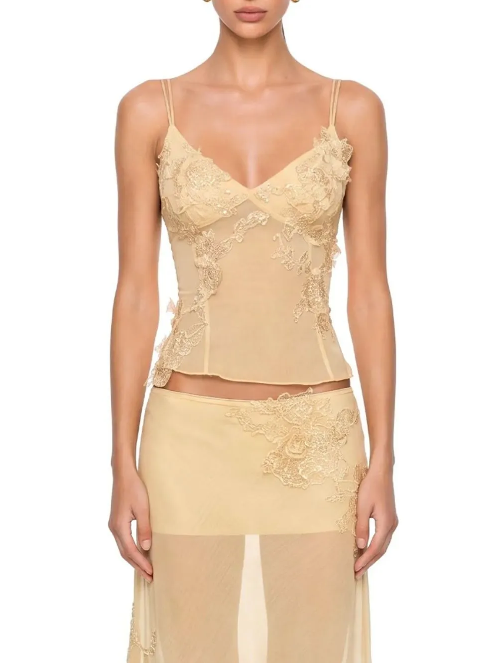 Graziella Spaghetti Ruffle Skirt Set - OWNCI Graziella Spaghetti Ruffle Skirt Set - OWNCI