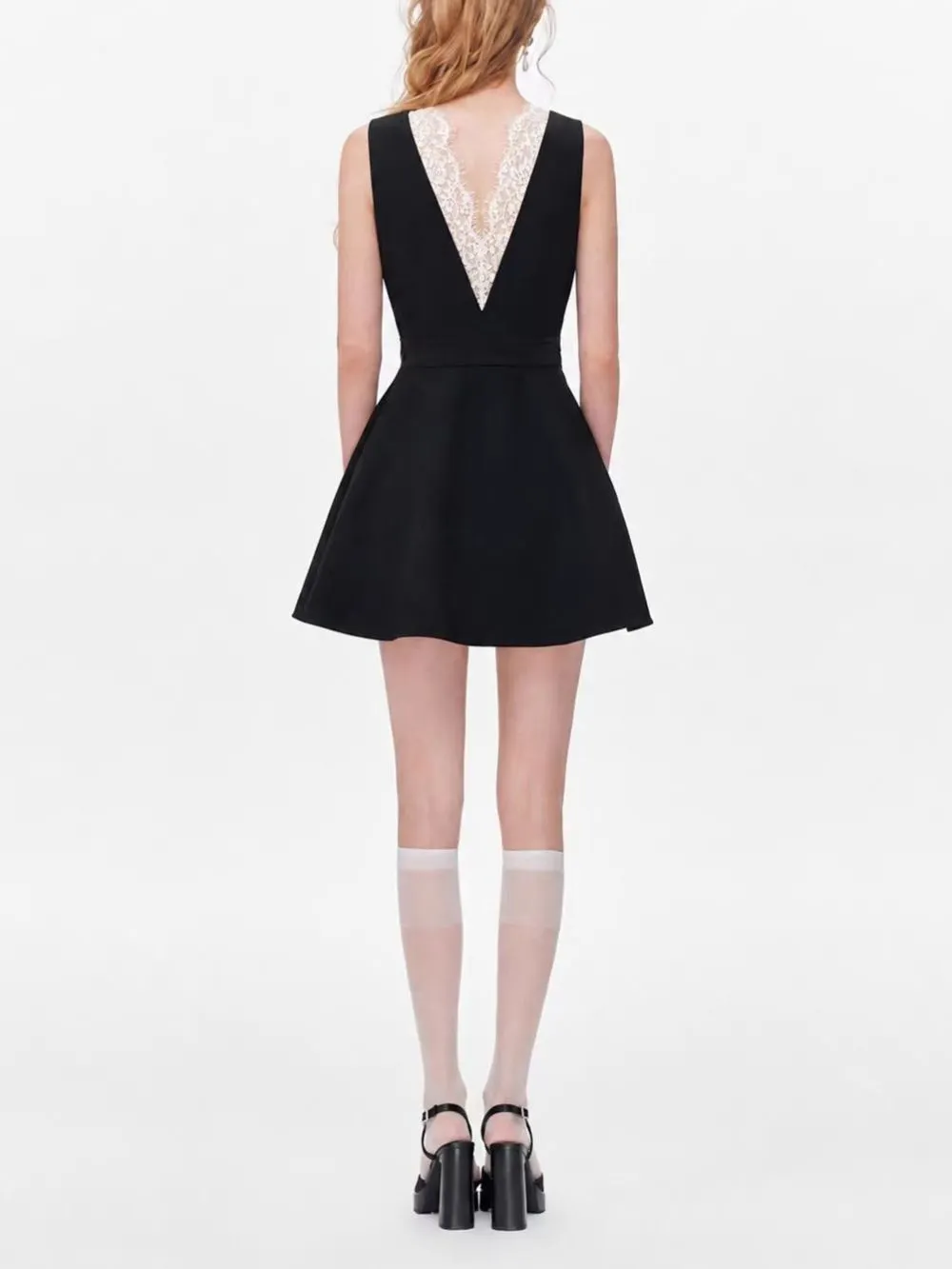 Milena Black Lace Bow Mini Dress - OWNCI Milena Black Lace Bow Mini Dress - OWNCI