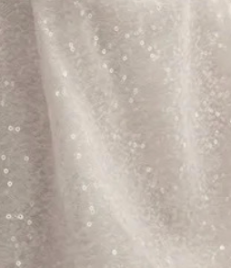 White Sequined Mesh Tulle Fit-And-Flare Mini Dress - OWNCI White Sequined Mesh Tulle Fit-And-Flare Mini Dress - OWNCI
