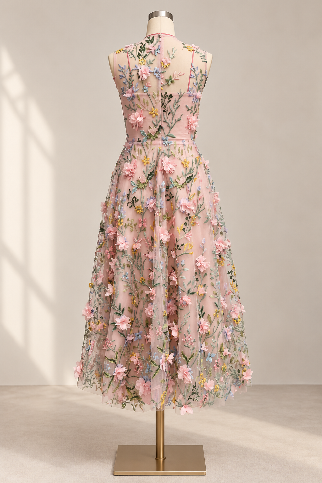 Pale Pink Tulle A-Line Dress - OWNCI Pale Pink Tulle A-Line Dress - OWNCI