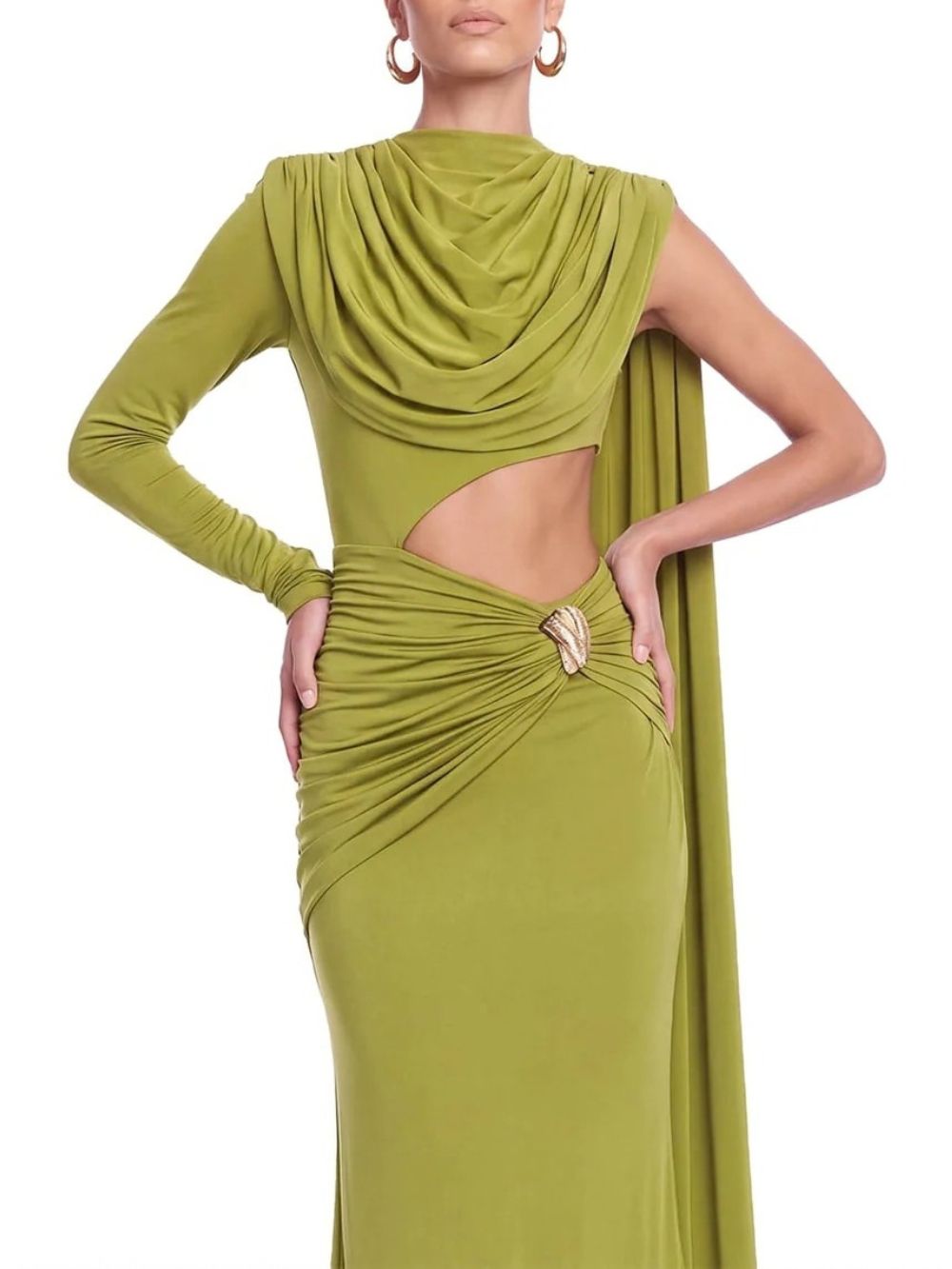 Ruvessa Cutout Draped Maxi Dress - OWNCI Ruvessa Cutout Draped Maxi Dress - OWNCI